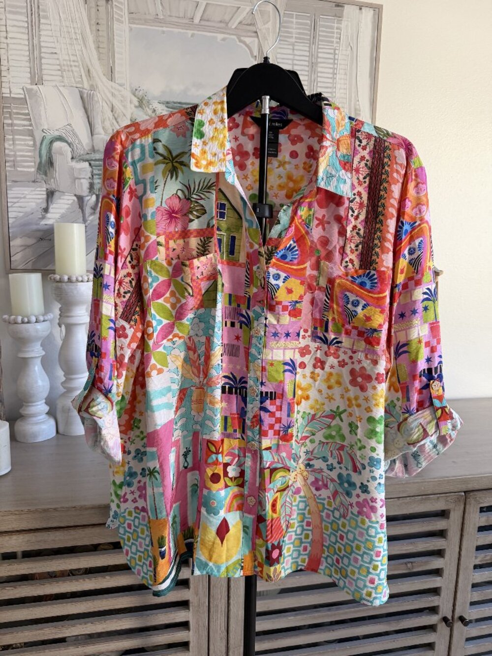 Ali Miles Button-up Blouse